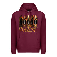 Burgundy the same heart inside artiststas Premium Hoodie - Artiststas