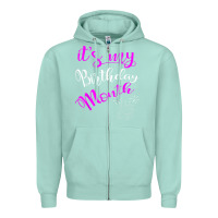 Seafoam it's my birthday month party Zipper Hoodie - linhVisuals