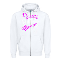 White it's my birthday month party Zipper Hoodie - linhVisuals