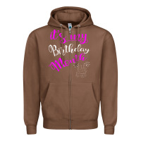 Chestnut it's my birthday month party Zipper Hoodie - linhVisuals
