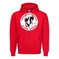 Red skunks works adp roundel patch Zipper Hoodie - linhVisuals