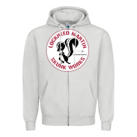 Dove Grey skunks works adp roundel patch Zipper Hoodie - linhVisuals
