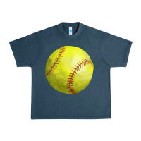 Midnight Navy softball Urban Heavy Tee - FaDigitalArtStudio