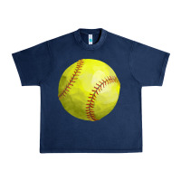 Navy softball Urban Heavy Tee - FaDigitalArtStudio