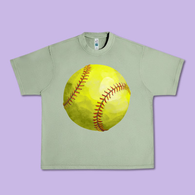 Softball Urban Heavy Tee Designed By Fadigitalartstudio