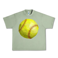 Oil Green softball Urban Heavy Tee - FaDigitalArtStudio
