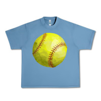 Pebble Blue softball Urban Heavy Tee - FaDigitalArtStudio