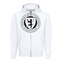 White St. Olaf College Zipper Hoodie - linhVisuals