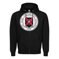 Black Rhodes College Zipper Hoodie - linhVisuals