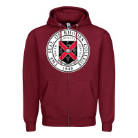 Burgundy Rhodes College Zipper Hoodie - linhVisuals