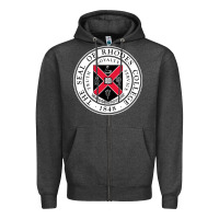 Charcoal Heather Rhodes College Zipper Hoodie - linhVisuals