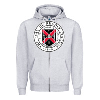 Heather Grey Rhodes College Zipper Hoodie - linhVisuals