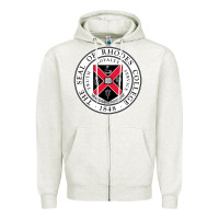 Oatmeal Heather Rhodes College Zipper Hoodie - linhVisuals