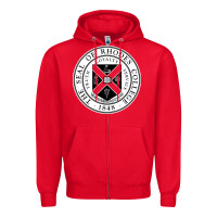Red Rhodes College Zipper Hoodie - linhVisuals