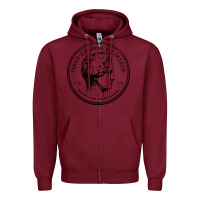 Burgundy Sarah Lawrence College Zipper Hoodie - linhVisuals