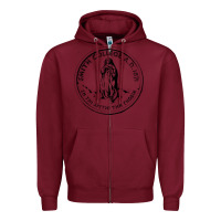 Burgundy Smith College Zipper Hoodie - linhVisuals