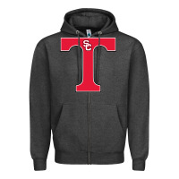Charcoal Heather san clemente high school Zipper Hoodie - linhVisuals