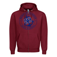 Burgundy newport harbor high school Zipper Hoodie - linhVisuals