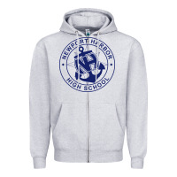 Heather Grey newport harbor high school Zipper Hoodie - linhVisuals