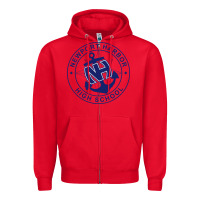 Red newport harbor high school Zipper Hoodie - linhVisuals