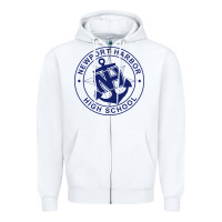 White newport harbor high school Zipper Hoodie - linhVisuals
