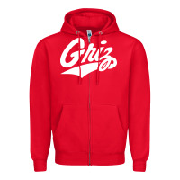 Red montana griz basketball Zipper Hoodie - linhVisuals