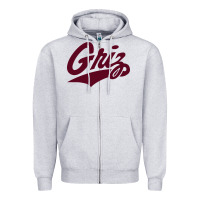 Heather Grey montana griz basketball Zipper Hoodie - linhVisuals