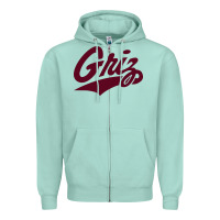 Seafoam montana griz basketball Zipper Hoodie - linhVisuals
