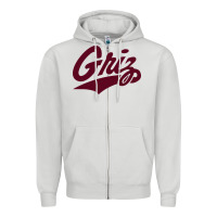 Dove Grey montana griz basketball Zipper Hoodie - linhVisuals