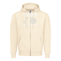 Sandshell i like dogs and sloths and maybe 3 people funny animals Zipper Hoodie - linhVisuals