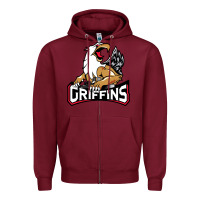 Burgundy #the griffins grand rapids Zipper Hoodie - linhVisuals