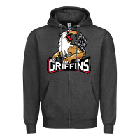 Charcoal Heather #the griffins grand rapids Zipper Hoodie - linhVisuals