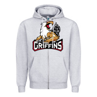 Heather Grey #the griffins grand rapids Zipper Hoodie - linhVisuals