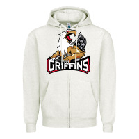 Oatmeal Heather #the griffins grand rapids Zipper Hoodie - linhVisuals