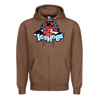 Chestnut #the icehogs rockford Zipper Hoodie - linhVisuals