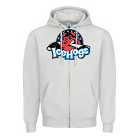 Dove Grey #the icehogs rockford Zipper Hoodie - linhVisuals
