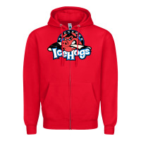 Red #the icehogs rockford Zipper Hoodie - linhVisuals