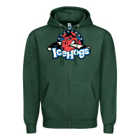 Sports Green #the icehogs rockford Zipper Hoodie - linhVisuals
