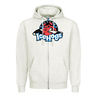 Oatmeal Heather #the icehogs rockford Zipper Hoodie - linhVisuals