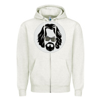 Oatmeal Heather big lebowski Zipper Hoodie - linhVisuals