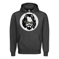 Charcoal Heather big lebowski Zipper Hoodie - linhVisuals