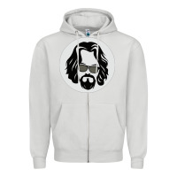 Dove Grey big lebowski Zipper Hoodie - linhVisuals