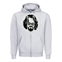 Heather Grey big lebowski Zipper Hoodie - linhVisuals