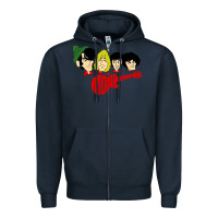 Navy the monkees Zipper Hoodie - linhVisuals