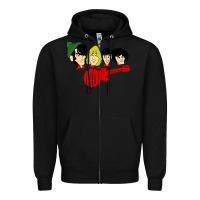 Black the monkees Zipper Hoodie - linhVisuals