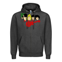 Charcoal Heather the monkees Zipper Hoodie - linhVisuals