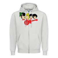 Dove Grey the monkees Zipper Hoodie - linhVisuals