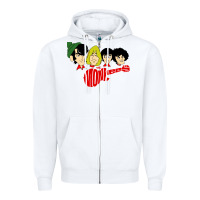 White the monkees Zipper Hoodie - linhVisuals