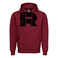 Burgundy the rocket laval Zipper Hoodie - linhVisuals
