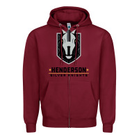 Burgundy #the silver knight henderson Zipper Hoodie - linhVisuals